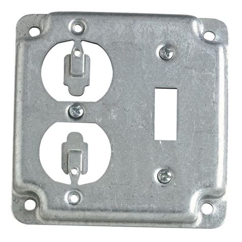 electrical outlet cover for large metal box|1900 electrical box blank cover.